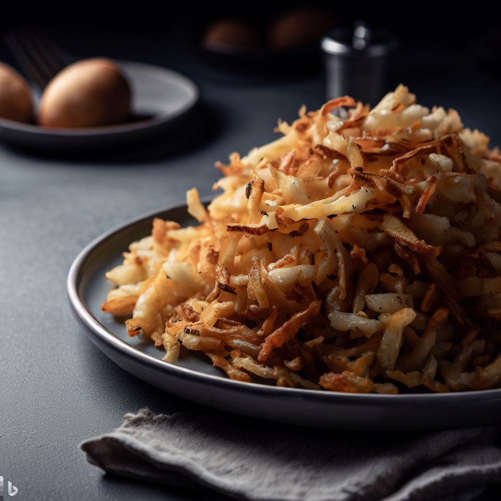 air fried hashbrowns on plate