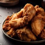 air fried boneless chicken thighs on plate