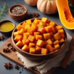 air fired butternut squash in a bowl