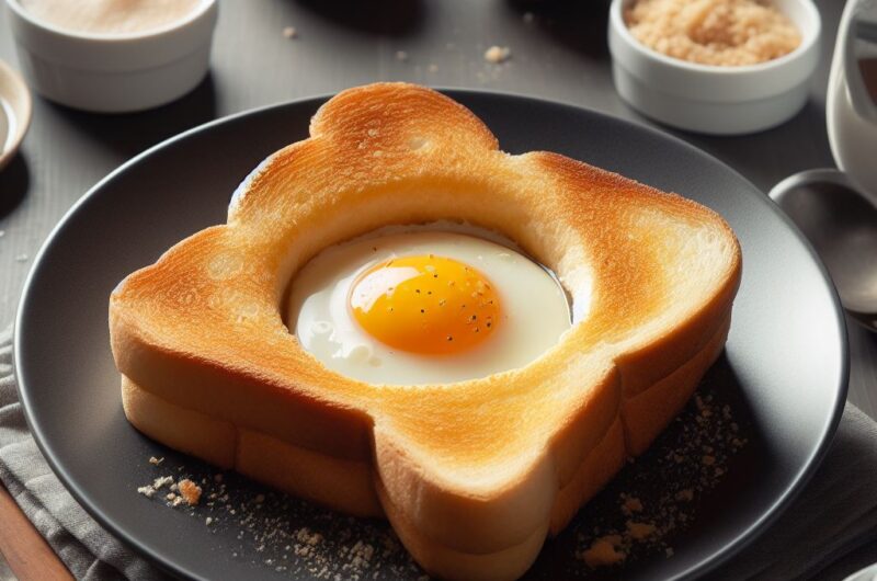 Air Fryer egg in a hole