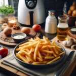 air fried french fries on a plate