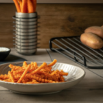 Kroger Sweet Potato Crinkle Cut French Fries on a plate