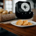 Kroger Tater Rounds Shredded Potatoes on a plate