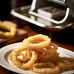 Nathan's Thick Sliced Battered Onion Rings on a plate
