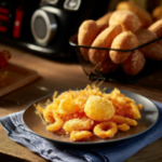 Ore-Ida Golden Crispy Crowns Seasoned Shredded Frozen Potatoes on a plate