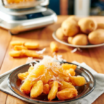 Ore-Ida Golden Tater Tots Seasoned Shredded Frozen Potatoes on a plate