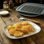 Ore-Ida Shredded Hash Browns Potatoes on a plate