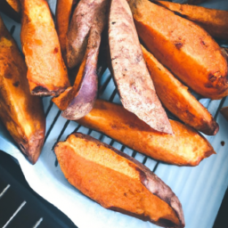 Air Fried Roasted Sweet Potato Wedges