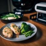 Barber Foods Stuffed Chicken Breast Broccoli and Cheese on a plate