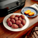 Birds Eye Quick Roasters Red Potatoes Frozen Vegetables on a plate