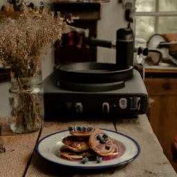 Air Fryer Blueberry Pancakes