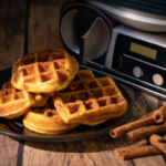 Eggo Thick and Fluffy Cinnamon Brown Sugar Frozen Waffles on a plate