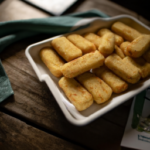 Farm Rich Battered Mozzarella Cheese Sticks on a plate