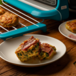 Frozen Bacon and Spinach Frozen Breakfast Frittatas on a plate