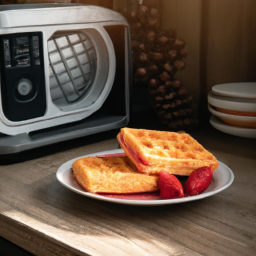 Air Fried Kellogg’S Eggo Strawberry Easy Breakfast Frozen Waffles