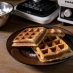 Kodiak Cakes Buttermilk & Vanilla Thick and Fluffy Power Waffles on a plate