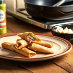 Kroger Chicken Fajita Flautas on a plate