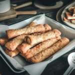New York Bakery Stuffed Three Cheese Bread Sticks on a plate