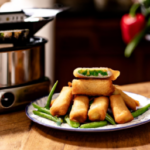 Royal Asia Vegetable Spring Rolls With Edamame on a plate