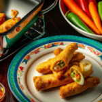 Wei-Chuan Chicken & Vegetables Spring Rolls on a plate