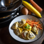 Wei-Chuan Vegetable & Pork Dumplings on a plate